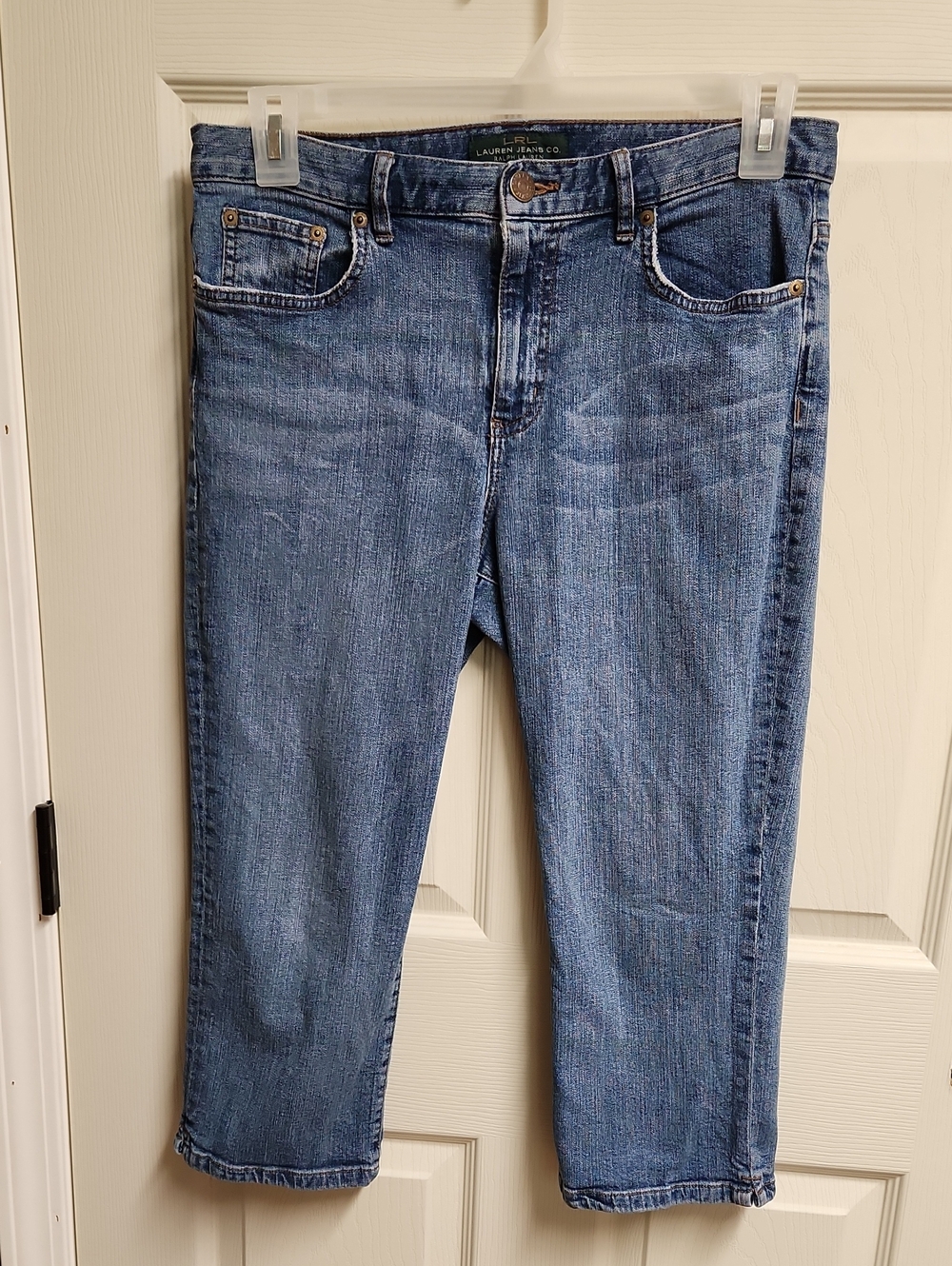 Ralph Lauren Blue Classic Midcalf Straight-Leg Jeans